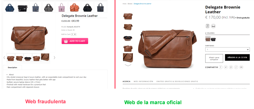 webs fraudulentas